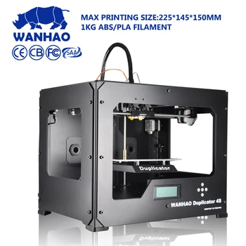 WANHAO Store Salg Duplikator 4S (D4S)3D-Printer Med Dobbelt Ekstruder,Favorabel Pris,Stabil Kvalitet,Gratis glødetråd og SD-kort og gave