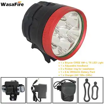 WasaFire 10000lm 6* XML T6 LED-Lygten, Lygten, Cykel bike Front-Light Lanterner Lommelygte Oplader 8.4 V Batteri Lamper