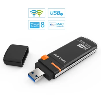 Wavlink AC1300 USB 3.0 Mini WIFI Dongle Adapter 2,4 G/5G Dual Band Wireless Network Card wifi understøtter Windows XP/Vista/7/8/10 PC