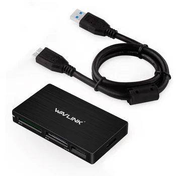 Wavlink Alle-i-1 USB 3.0-SD-TF SD, SDHC, SDXC MS JF M2 Kortlæser Adapter, højhastigheds-Kortlæser med 50cm forlængerkabel