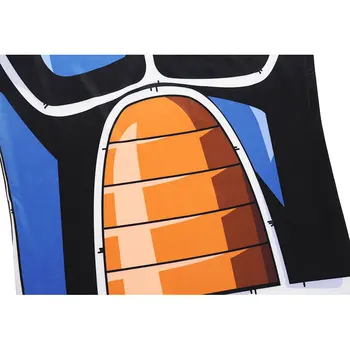 WduwFm Sommeren Mænd Cartoon Raditz Dragon Ball Animationsfilm 3D-Print Slim Fit Blå/Orange Farve Åndbar Bodybuilding Tank Tops