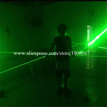 Wecool nye design 2stk grønne lasere med høj effekt hånd laser sværd for laser show laser mand dans dj performance