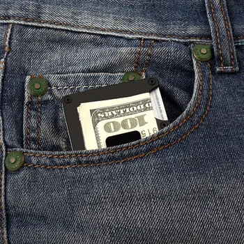 Weduoduo Slim Metal Kreditkort Holder Med RFID Anti-chef Rejse Mini Wallet For Mænd kortholderen Porte Carte-Wallet Male
