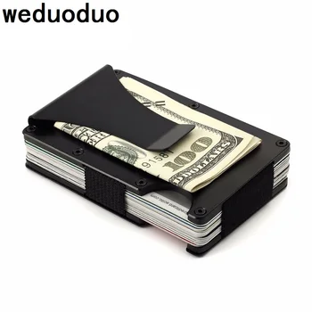 Weduoduo Slim Metal Kreditkort Holder Med RFID Anti-chef Rejse Mini Wallet For Mænd kortholderen Porte Carte-Wallet Male