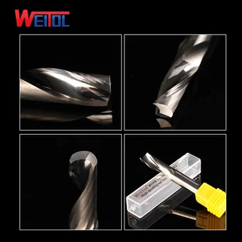 Weitol CNC 1 Stk/sæt 1 Fløjter fræsere Diameter 3.175/4/6/8 mm Fræser Til Aluminium Router Smule CNC-Værktøjer