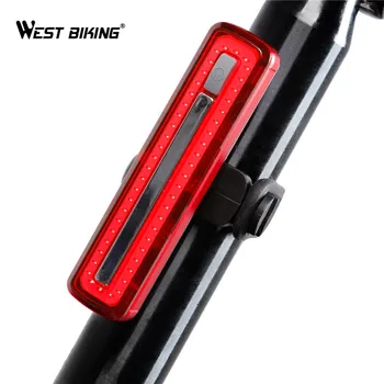 WEST BIKING Cykel Baglygte USB-Genopladelig Vandtæt Riding MTB baglygter Super Lyse Sikkerhed Nat Advarsel Cykel Lys
