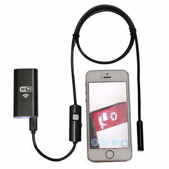 Wifi endoskop kamera med Android, IOS Endoscopio 720p 6 LED-8mm Vandtæt Inspektion Endoskop Rør Kamera med 1-5M kabel