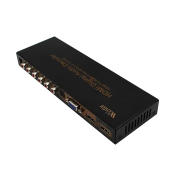 Wiistar HDMI Digital Lyd Dekoder HDMI til HDMI / VGA / SPDIF / 5.1 Surround Sound Converter Adapter Gratis Fragt