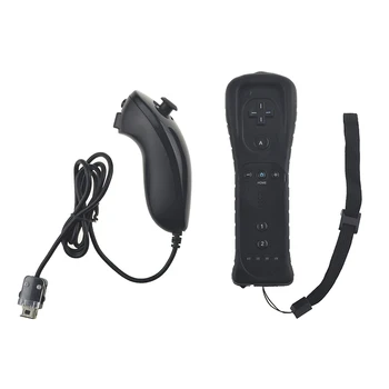 Wireless Remote Controller Til Wii Uden Motion Plus Nunchuck Remote Controle Til Wii Med Silikone Blød Sag