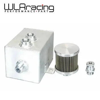 WLRING BUTIK - 1L Aluminium olie catch tank kan med pause & afløb tryk på 1LT forbløffet Naturlig Finish WLR9491