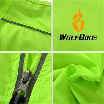 WOLFBIKE Vind MTB cykling jakke mænd 5 farver Professionel anti-afvisende åndbar Lag Trøjer Windbreak Cykel Jakker