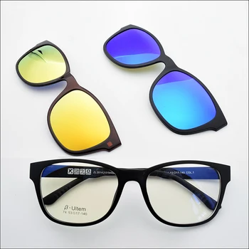 Wolfram Tit Briller Ramme Match Magnet Clip Nærsynethed Briller Polariserede Solbriller 3D Optik Briller Night vision goggles jkk74