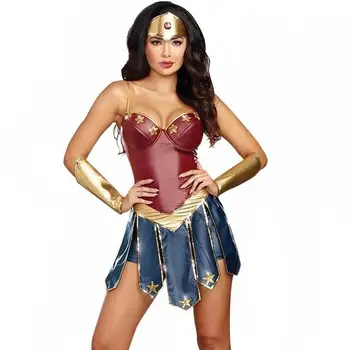 Wonder Woman Cosplay Kostumer Voksen Justice League Nadver Hero Jul Halloween Kostume Sexet Kvinder Fancy Kjole Diana Cosplay