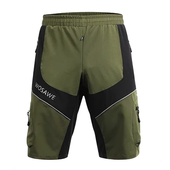 WOSAWE Mænds Shorts Downhill MTB Shorts med Polstret Gel 3D Undertøj Cykling cykel Cykel sommer shorts