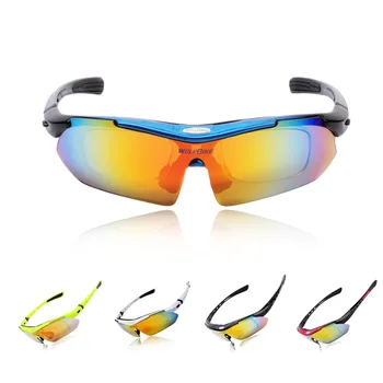 WOSAWE UV-Beskyttelse, hverken i Polariserede stik Cykling Briller Cykel Briller Udendørs Sport Cykel Solbriller Med 5 Linse