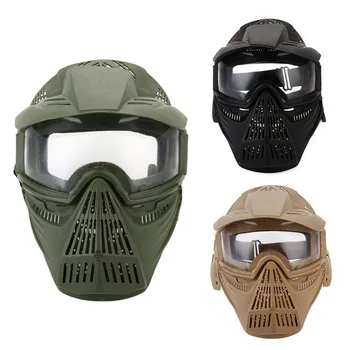 WoSporT Taktiske Udendørs Linse Full Face-Maske Åndbar CS Jagt Militær Hær Airsoft Beskyttelse Paintball Masker Tilbehør
