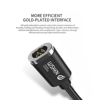 WSKEN Micro USB Type C Magnetiske Kabel-2 i 1 Mini 2 Magnetisk Oplader til Hurtig Opladning Kabel til Sansung S7 S8 Note 8 Hauwei USB-C