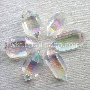 WT-G164 Engros-10stk Angel aura crystal quartz punkt smukke farver krystal sten til smykker at gøre mode sten DIY maki