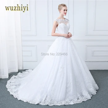 Wuzhiyi vestido de noiva brudekjole 2018 Bolden Kjole Blonde Pynt vestido de casamento robe mariage trouwjurken bruden kjole