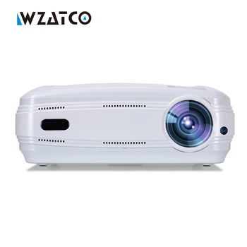 WZATCO Android 6.0 WIFI 5500lumens Bærbare HD-hjemmebiograf, LED-TV, projektor 1080P video spil HDMI fuld hd LCD proyector beamer