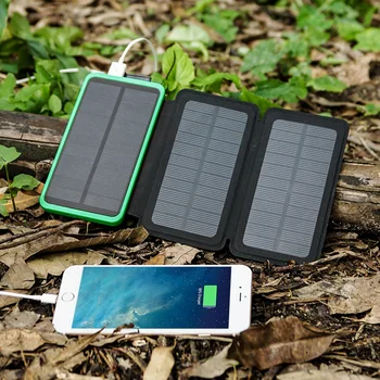X-DRAGON Sammenklappelig Solar Panel 10000mAh Solar Power Bank Oplader til iPhone-iPad Samsung HTC, Huawei Xiaomi HTC Coolpad Et Plus.