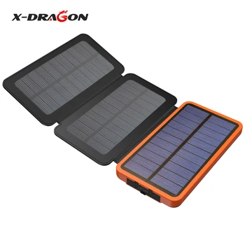 X-DRAGON Sammenklappelig Solar Panel 10000mAh Solar Power Bank Oplader til iPhone-iPad Samsung HTC, Huawei Xiaomi HTC Coolpad Et Plus.
