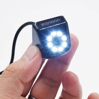 XCGaoon CCD Bil førerspejlets Kamera Fast Vandtæt ( IP67 ) Vidvinkel 8 LED Lys for nattesyn Parkering Vende Bistand