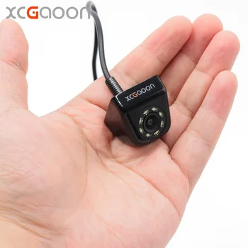 XCGaoon CCD Bil førerspejlets Kamera Vandtæt ( IP67 ) Vidvinkel 8 LED Night Vision Bil Backup-Kamera parkeringshjælpen