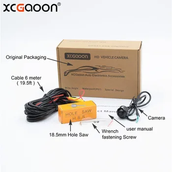 XCGaoon Nye Mini CCD 140 Graders Vidvinkel Fast Vandtæt Bil Front / Side / Bag Udsigt Backup-Kamera Kan Rotere 360