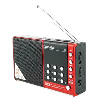 XHDATA D-38 FM-Stereo / MW / SW / MP3-Afspiller / DSP Vollband Radio D38 (engelsk/tysk/Japansk/russisk brugervejledning)
