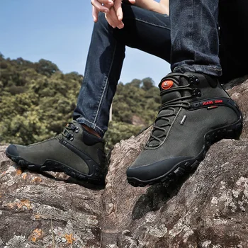 Xiang guan Mand Udendørs Vandreture Sko Athletic Trekking Støvler sort åndbar mandlige Klatring Rejse Walking Sneakers 36-48