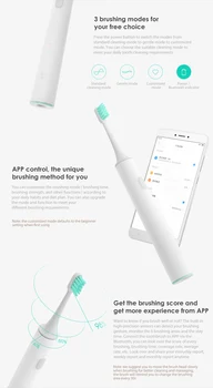 Xiaomi Mi Hjem Vandtæt Elektrisk Tandbørste Genopladelige Sonic Elektrisk tandbørste Oral Hygiejne APP Control Opladning