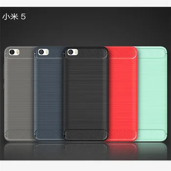 Xiaomi Mi5 Tilfælde Carbon Fiber Blød Silikone Cover Xiaomi Mi 5 Luksus Stødsikkert Slank Beskyttelse Telefonen Shell Xiaomi Mi5 Pro Prime