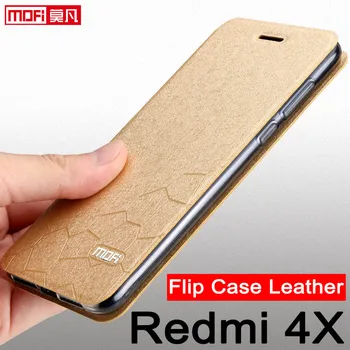 Xiaomi redmi 4x tilfælde 5.0 xiaomi redmi 4x dække mofi flip book læder cover xiaomi redmi 4x pro coque silikone luksus glitter