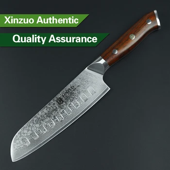 XINZUO 3 stk køkkenkniv sæt Damaskus stål køkken knive gyuto kok kniv køkken værktøj palisander håndtag gratis fragt
