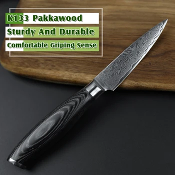 XINZUO 5 pc ' er, køkken knive indstilles 67 lag Damascus, rustfrit stål santoku cleaver kok kniv pakka træ gratis fragt
