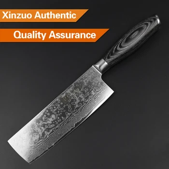 XINZUO 6.8 tommer køkken Udskæring kniv 67 lag VG10 Damaskus stål kokkens kniv Japansk stil kvinde kokkens kniv pakka træ håndtag