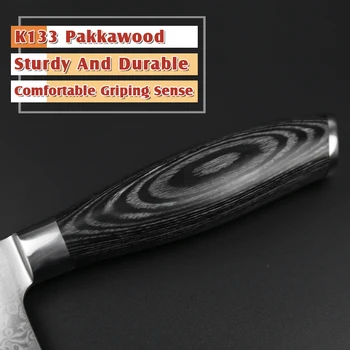 XINZUO 6.8 tommer køkken Udskæring kniv 67 lag VG10 Damaskus stål kokkens kniv Japansk stil kvinde kokkens kniv pakka træ håndtag