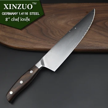 XINZUO 8 tommer kokkens kniv TYSKE DIN1.4116 stål køkken knive palisander håndtere skarpe cleaver kniv køkken tackle gratis fragt