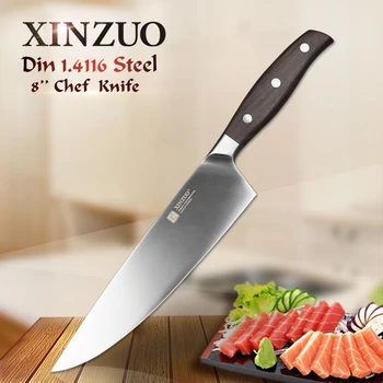 XINZUO 8 tommer kokkens kniv TYSKE DIN1.4116 stål køkken knive palisander håndtere skarpe cleaver kniv køkken tackle gratis fragt