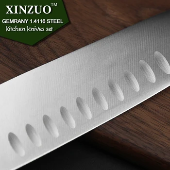XINZUO køkken redskaber til 3 Pc ' er køkkenkniv sæt værktøj Kokkens kniv med højt kulstofindhold Tyskland 1.4116 rustfrit stål Køkken Knive sæt