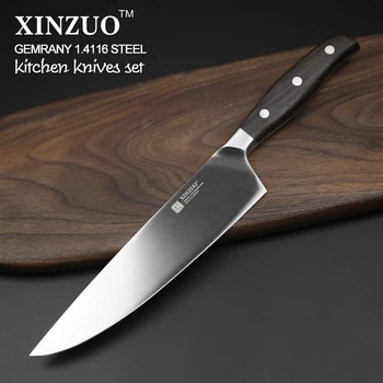 XINZUO køkken værktøjer 6 Stk køkkenkniv sæt værktøj cleaver Chef brød kniv i rustfrit stål køkkenkniv sæt gratis fragt