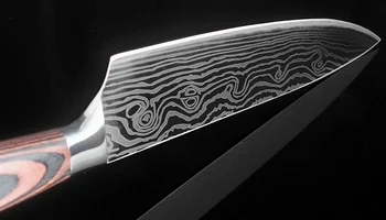 XITUO bedste 2 stk køkkenknive sæt Japansk Damaskus stål Mønster kokkens kniv sæt Cleaver Skrælle Santoku Udskæring utility værktøj