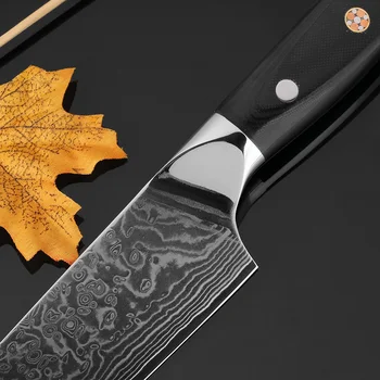 XITUO Damaskus Kokkens Kniv 2 STK køkkenknive Sæt 67 Lag Japansk VG10 Damaskus Stål Santoku Kniv Cleaver Utility Værktøj Gave