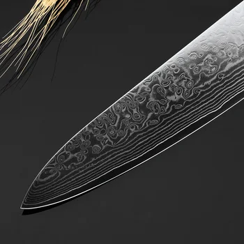 XITUO Damaskus Kokkens Kniv 2 STK køkkenknive Sæt 67 Lag Japansk VG10 Damaskus Stål Santoku Kniv Cleaver Utility Værktøj Gave