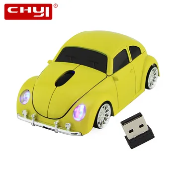 Xmas 3D Trådløs Mus USB-tilsluttet Optisk Computer Mus Bil VW Beetle Form Ledningen Mause Fejl Beatles til PC Desktop-Gratis fragt