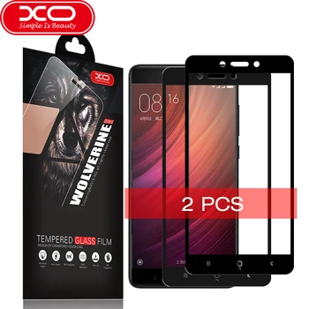 XO 2STK FOR Xiaomi Redmi Bemærk, 4X Skærm Protektor 3D Fuld Dækning 9H Hårdhed Hærdet Glas Film For Xiaomi RedMi Note 4