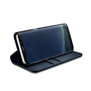 XOOMZ For Samsung S8 Tilfælde Luksus Hårde pc+Læder Rustning Flip Wallet Stødsikkert Tilbage Phone Case for Samsung S8 Plus Case Cover