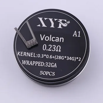 XYF 50stk clapton spole Fremmede v2 Wire varme ledning for RDA RBA Rebuildable Atomizer Coil E-Cigaret Fordamper spoler af ledning