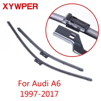 XYWPER Viskerblade til Audi A6 C5 / C6 / C7 1997 1998 1999 2000-2017 Bil Tilbehør Blød Gummi Bil Forruden Viskerblade